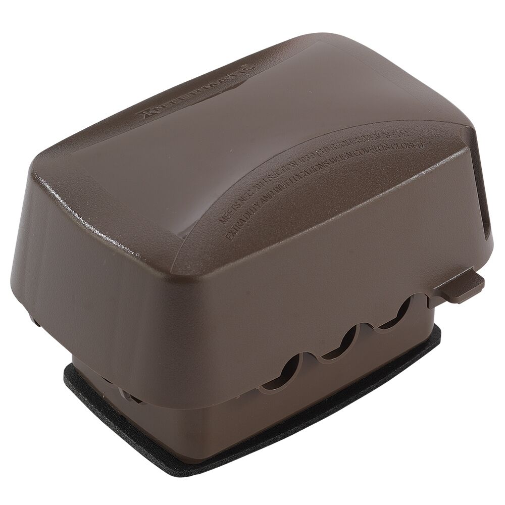 Extra-Duty Plastic In-Use Weatherproof Cover, Single-Gang, Vrt/Hrz, 3.625" Bronze