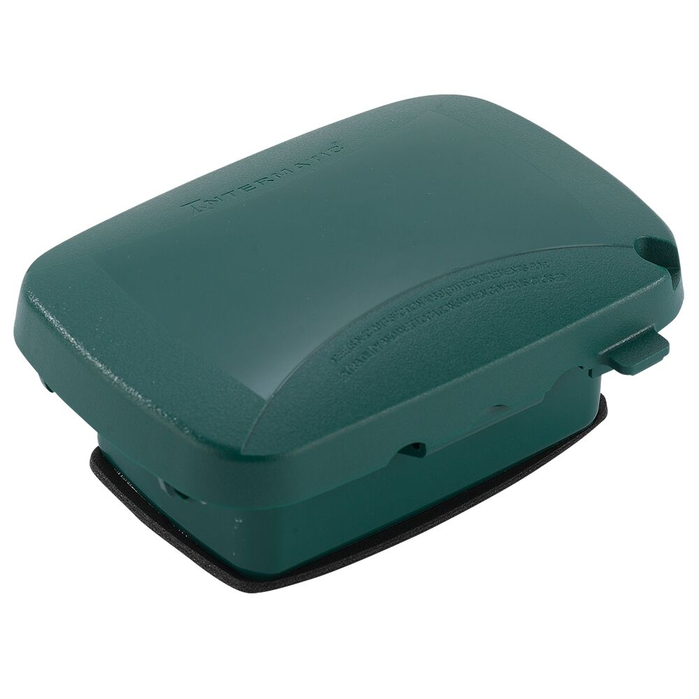 Extra-Duty Plastic In-Use Weatherproof Cover, Single-Gang, Vrt/Hrz, 2.25" Green