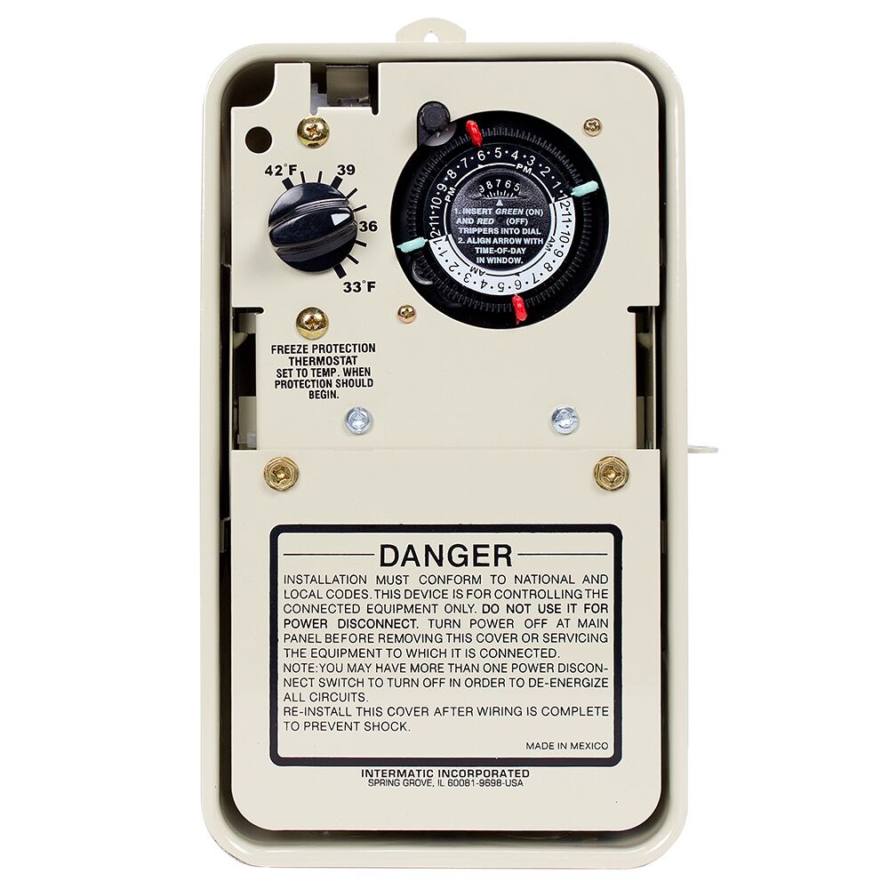 Freeze Protection Timer with Thermostat for 240V Applications, Type 3R Metal Enclosure