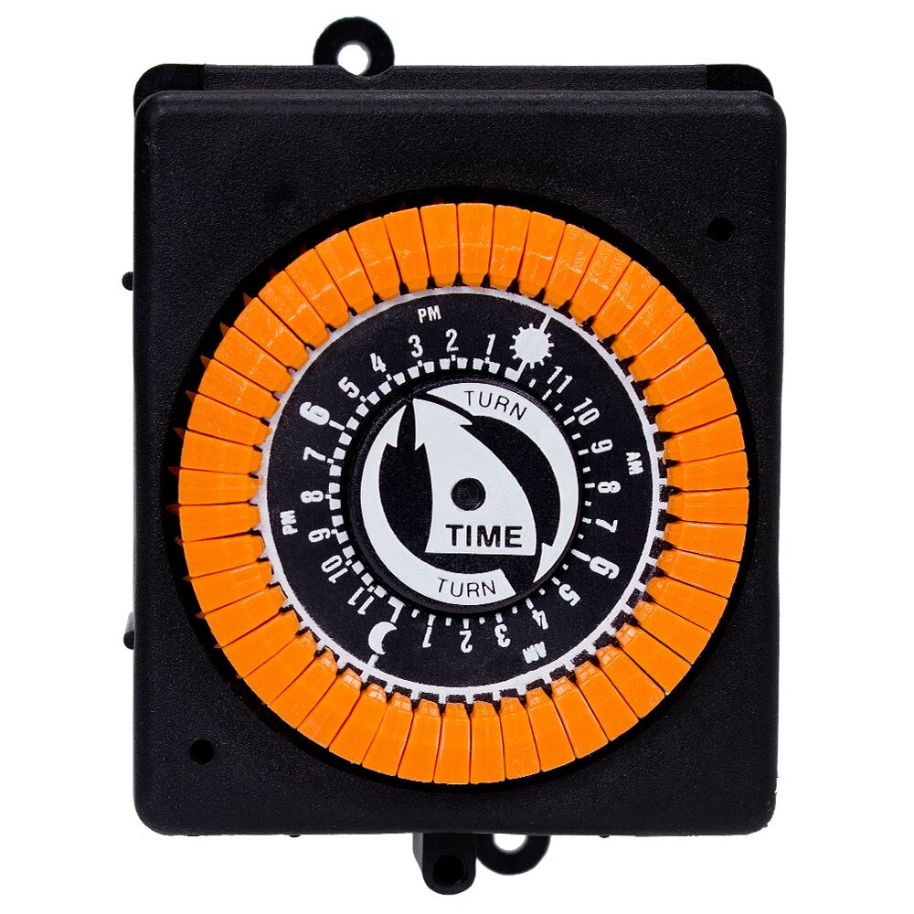 24-Hour 208-277V Mechanical Panel Mount Timer, 48 Trippers