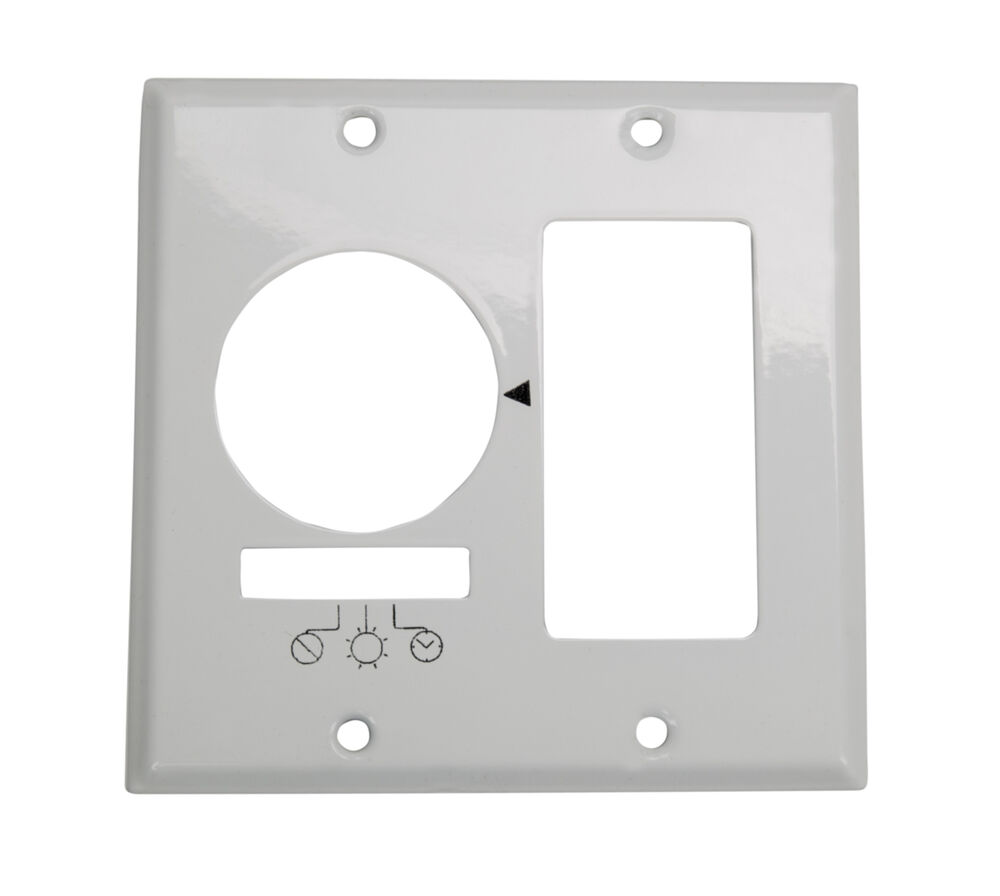 Wall Plate for KM2ST-2D, 2 Gang (Timer and Decorator Switch), White
