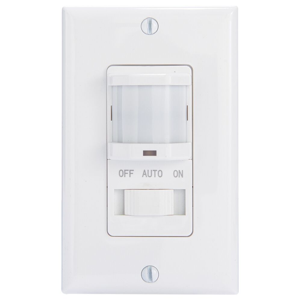 Residential In-Wall PIR Occupancy Sensor, No Neutral Required, White, Mexico Sales Only