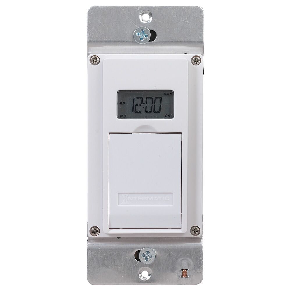 7-Day Standard Programmable Timer, 120 VAC, 12A, White