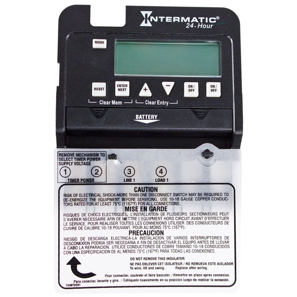 24-Hour 2-Circuit Electronic Control, Mechanism Only, 120-277 VAC, 2-SPST