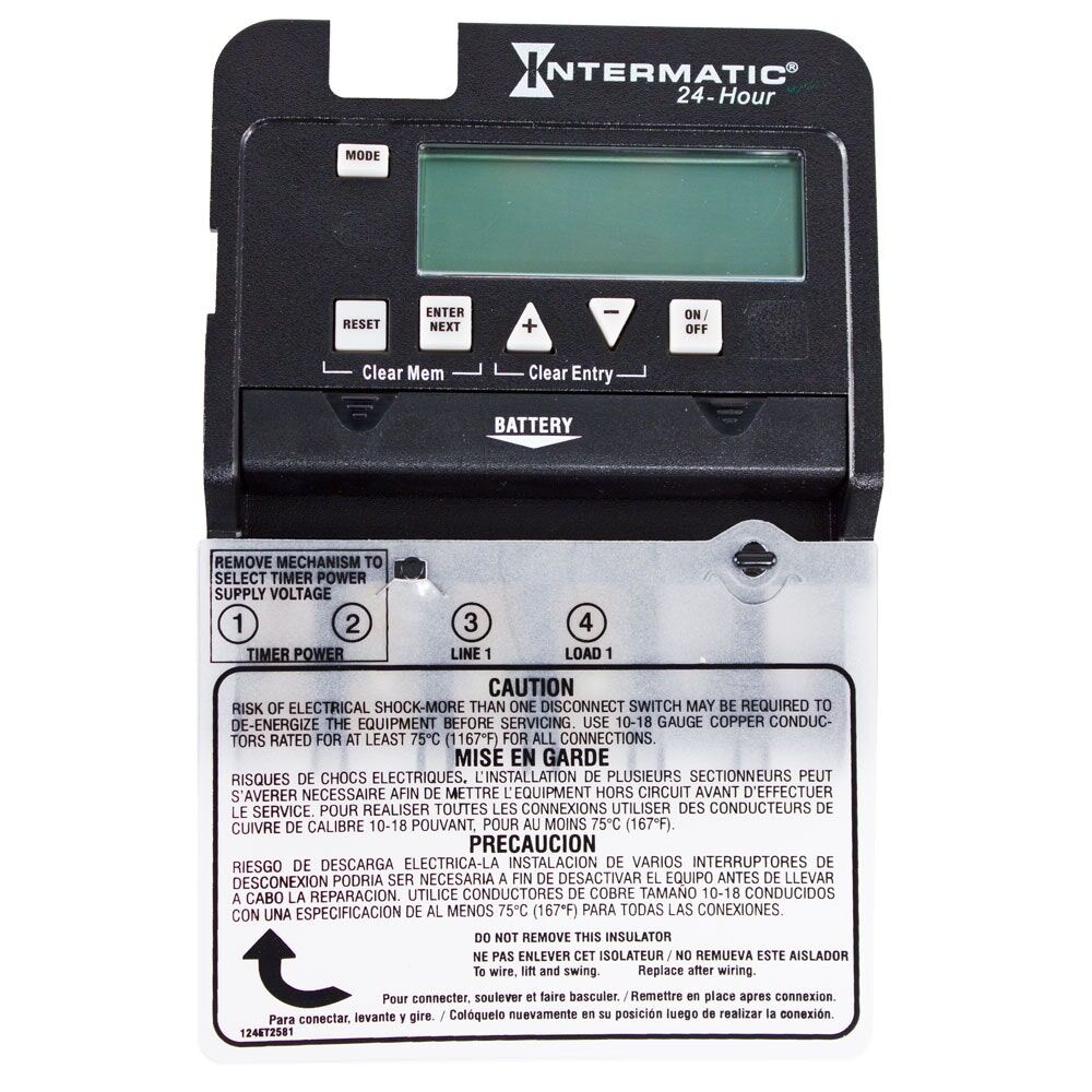 24-Hour 1 Circuit Electronic Control, Mechanism Only, 120-277 VAC, SPST