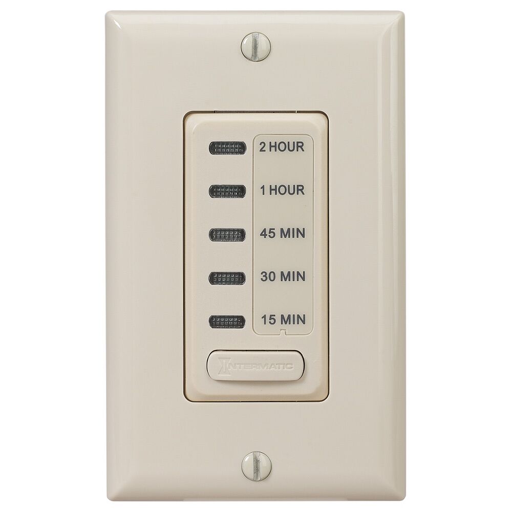 Electronic Countdown Timer, 120 VAC, 60 Hz, Preset Times 15,30,45 Minute,1,2 Hour, Without Hold, Light Almond