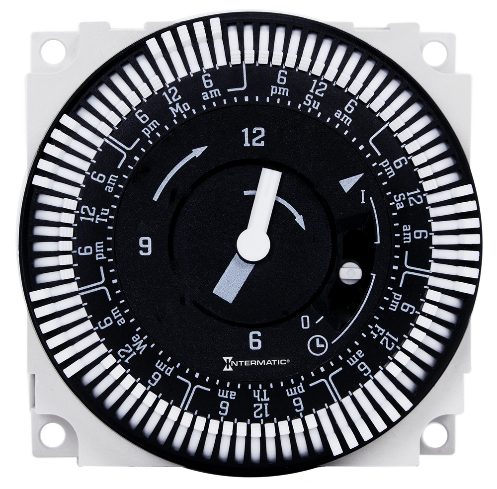 7-Day 120V Electromechanical Panel Mount Timer Module with Battery Backup and Manual Override, 2 Hour Intervals, 21A, SPDT