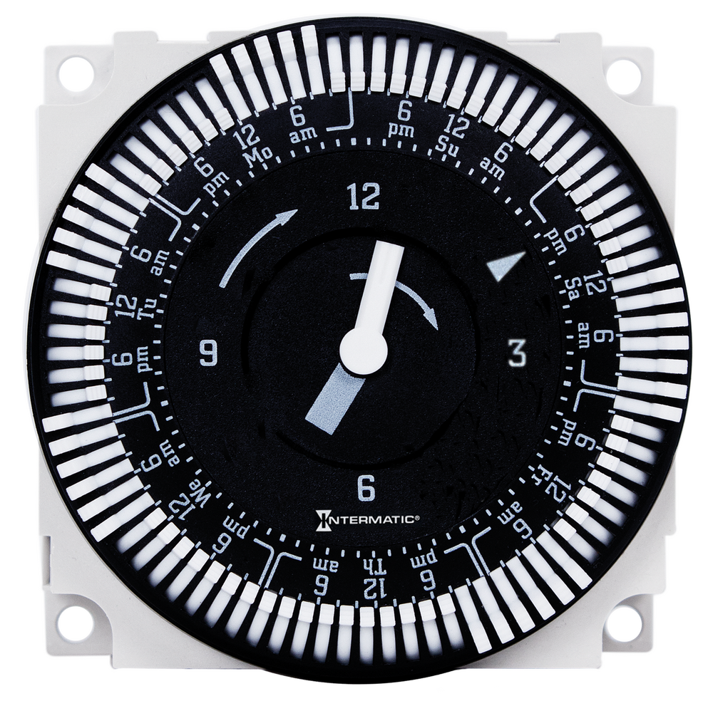 7-Day 120V Electromechanical Panel Mount Timer Module, 2 Hour Intervals, 21A, SPDT