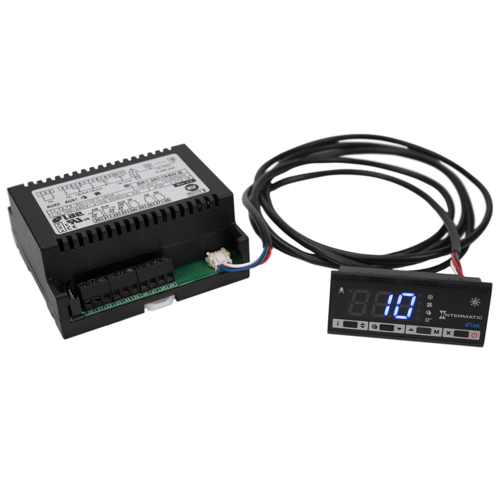 Refrigeration Controller, 3 NTC/PTC Sensors, 1 Digital Input, 100-240 VAC, Screw Terminals, RS485, Propane Suitable