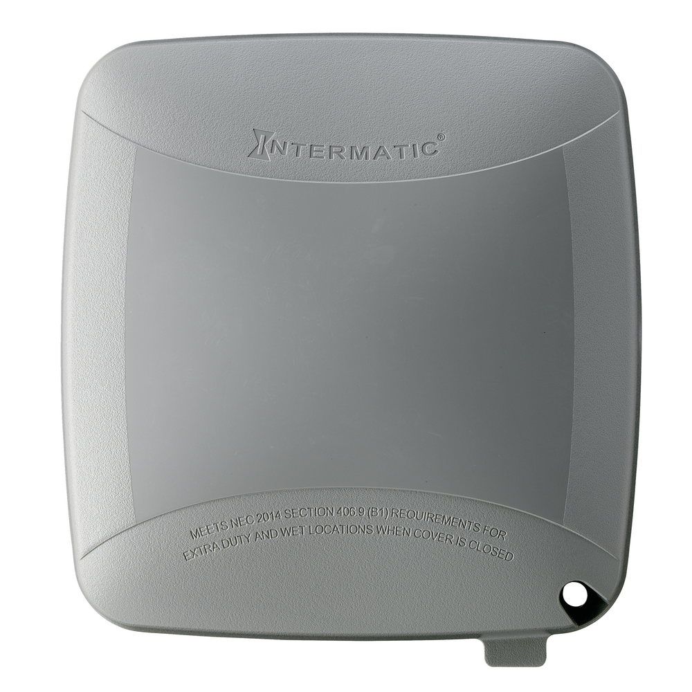 Extra-Duty Plastic In-Use Weatherproof Cover, Double-Gang, Vrt, 2.25" Gray